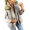  Women  Fashion Winter Warm Military Hooded Jacket Casual Faux  Outwear