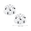 4pcs Aluminum Alloy Wheel Hub   Cover Accessory Fit for   X Maxx 1Celsius10 RC Car(Black )