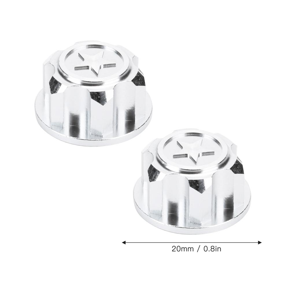 4pcs Aluminum Alloy Wheel Hub Cover Accessory Fit for X Maxx 1Celsius10 RC Car(Black )