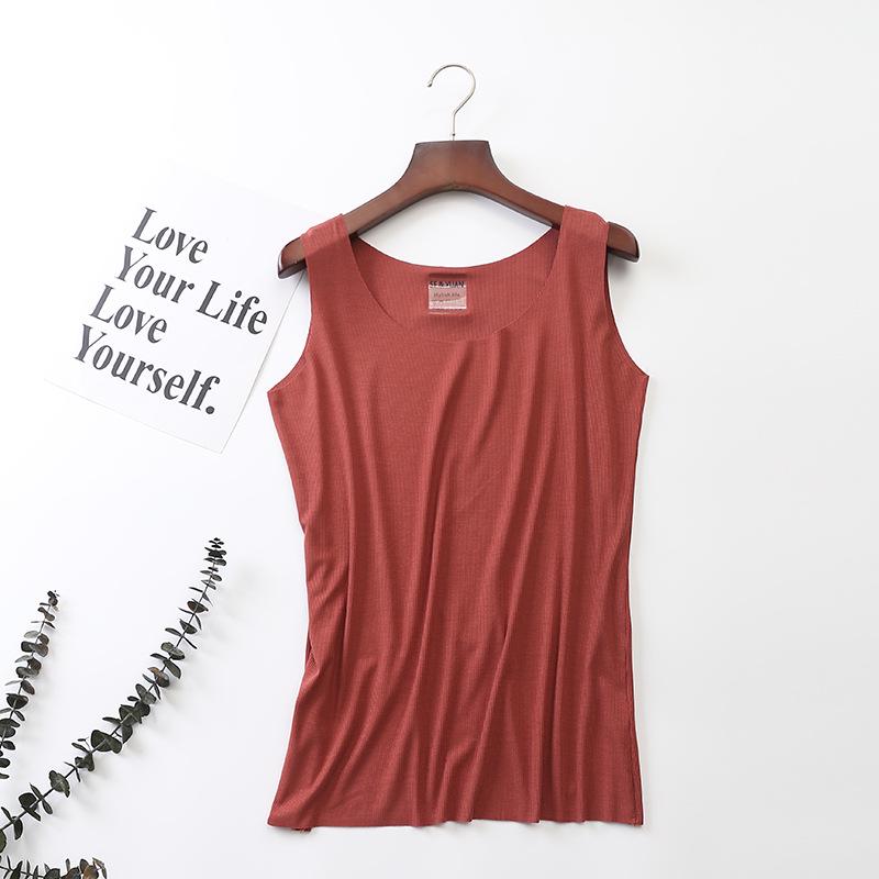 Women's Summer Modal Tank Top - Breathable, Sweat-Absorbent, Solid Color Camisole