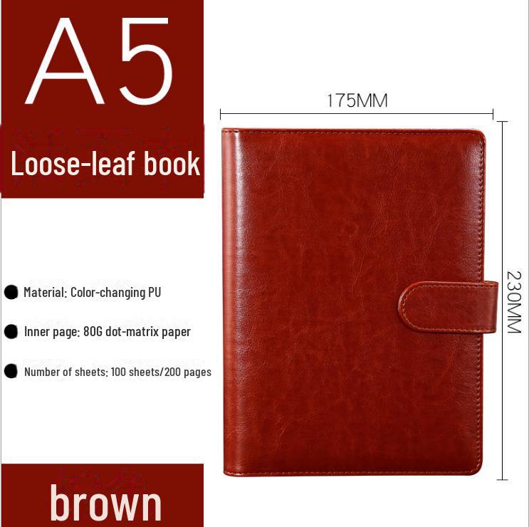 Блокнот формата А5 с кожаной обложкой премиум-класса и отрывными листами - толстый офисный блокнот формата В5