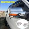 ПАРУС Для 2009-2014 Ford F150 Накладка на зеркало заднего вида двери Внешний колпачок Корпус Боковое крыло Защитная оболочка Отделка Декор автомобиля Серебристый
