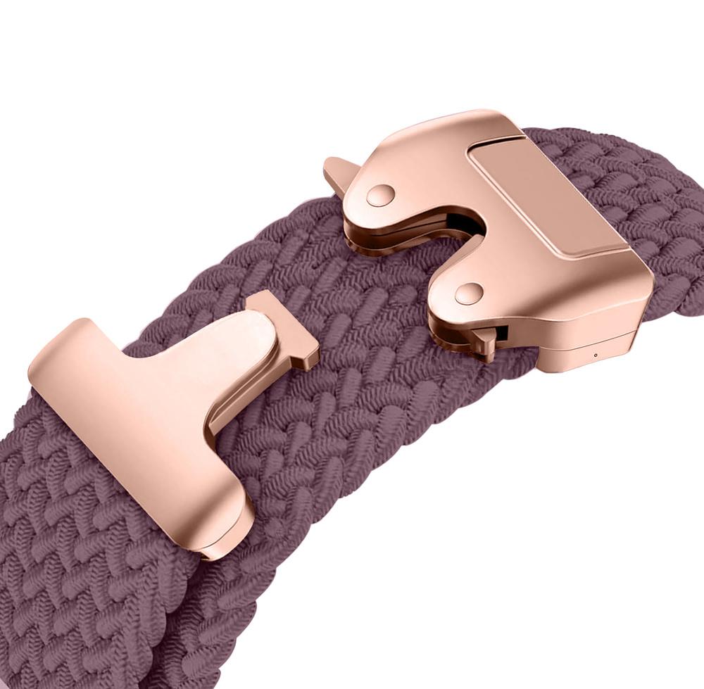 Braided Nylon Strap with Buckle for Apple Watch 1/2/3/4/5/6/7/8/9/10/11/SE 38/40/41/42mm - Purple