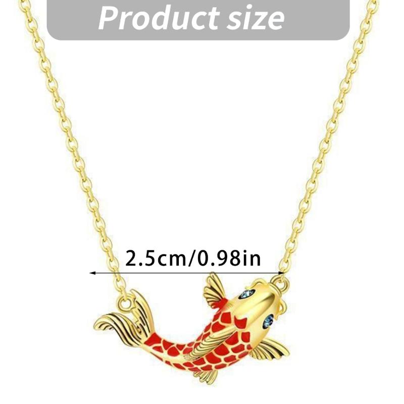 Элегантное Рыбье Ожерелье Сплав Ключичная Цепочка Регулируемая Длина Цепочка На Шею Для Женщин Модные Украшения Подарок