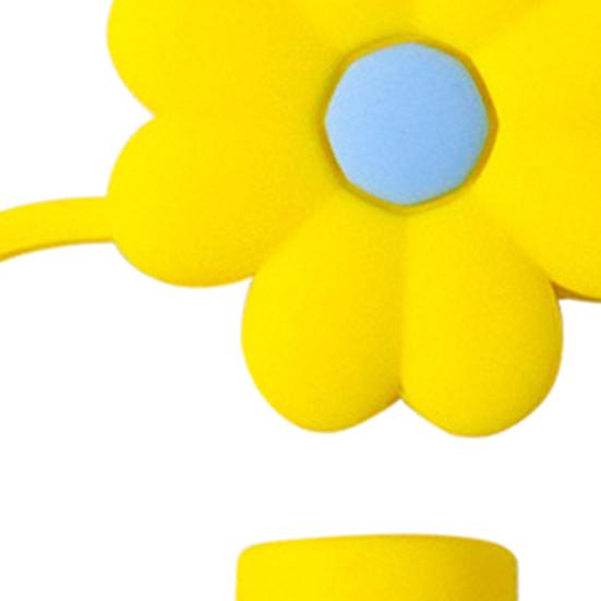 9Pcs Cute Floral Straw Sleeves with Durable Silicone Plugs Deform-resistant Break-resistant Colorful Straw Covers