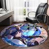 1pc Genshin Impact Wanderer2 Print Round Carpet Chair Round Carpet Suitable for Bedroom Living Room Home Decorative Carpet