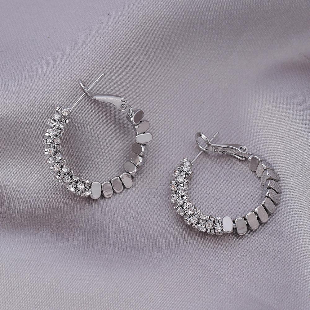 Элегантные серьги с иглами из серебра 925 пробы: Универсальные французские серьги-кольца из меди в нескольких стилях для изысканного образа