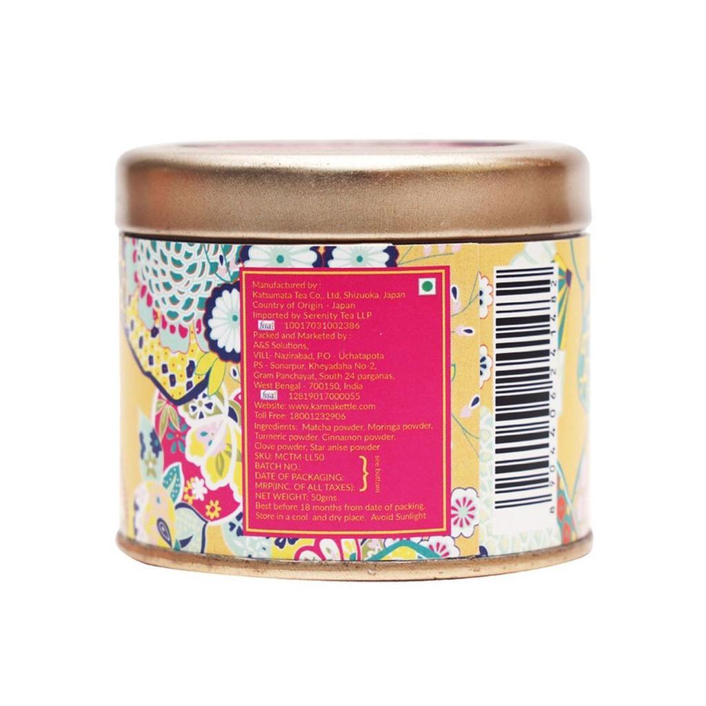 Чай Матча с Куркумой и Морингой (50 г), Matcha Turmeric & Moringa,  Karma Kettle