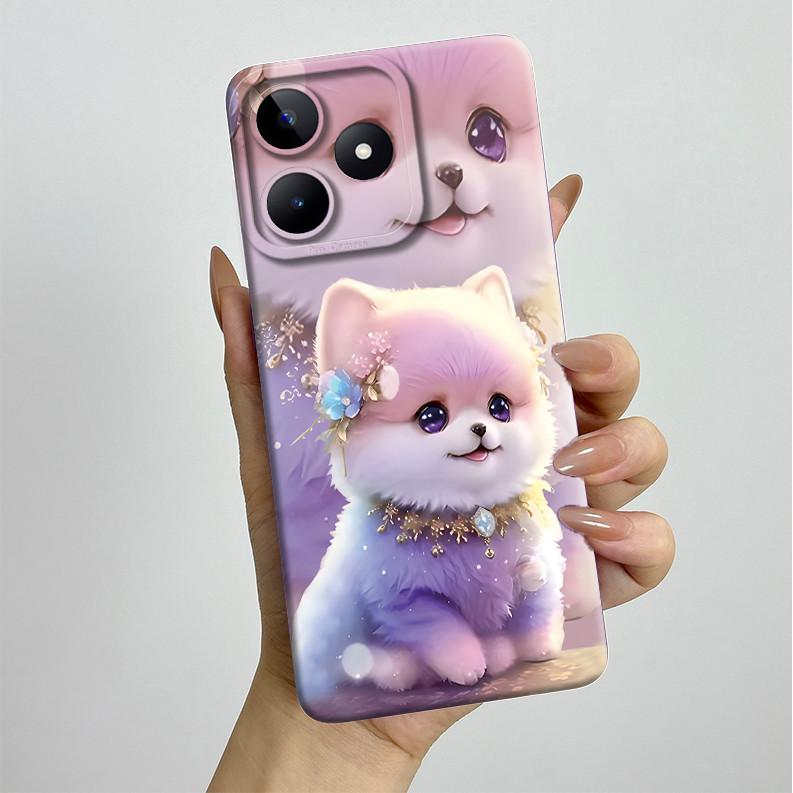 Чехол для Realme C51 C53 RMX3830 RMX3760 Красивый Цветок Полностью Задняя Крышка для RealmeC51 C53 C61 C63 C 51 S Мягкий Силикон Funda