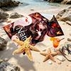 Custom Name Personalized Genshin Impact Print Beach Towel, for Trip Camping Beach Party Home Decor, Birthday Gift for Family & Friends