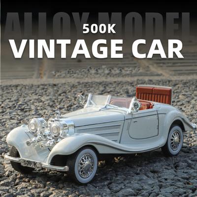 1:32 500k 300sl Модель Игрушки Литой Сплав Винтажный Автомобиль Звук Свет Оттяжка Двери Открываются Украшение Коллекционный Подарок Взрослый Ребенок