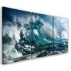 Three Piece Picture Canvas Print Sea Ocean Waves