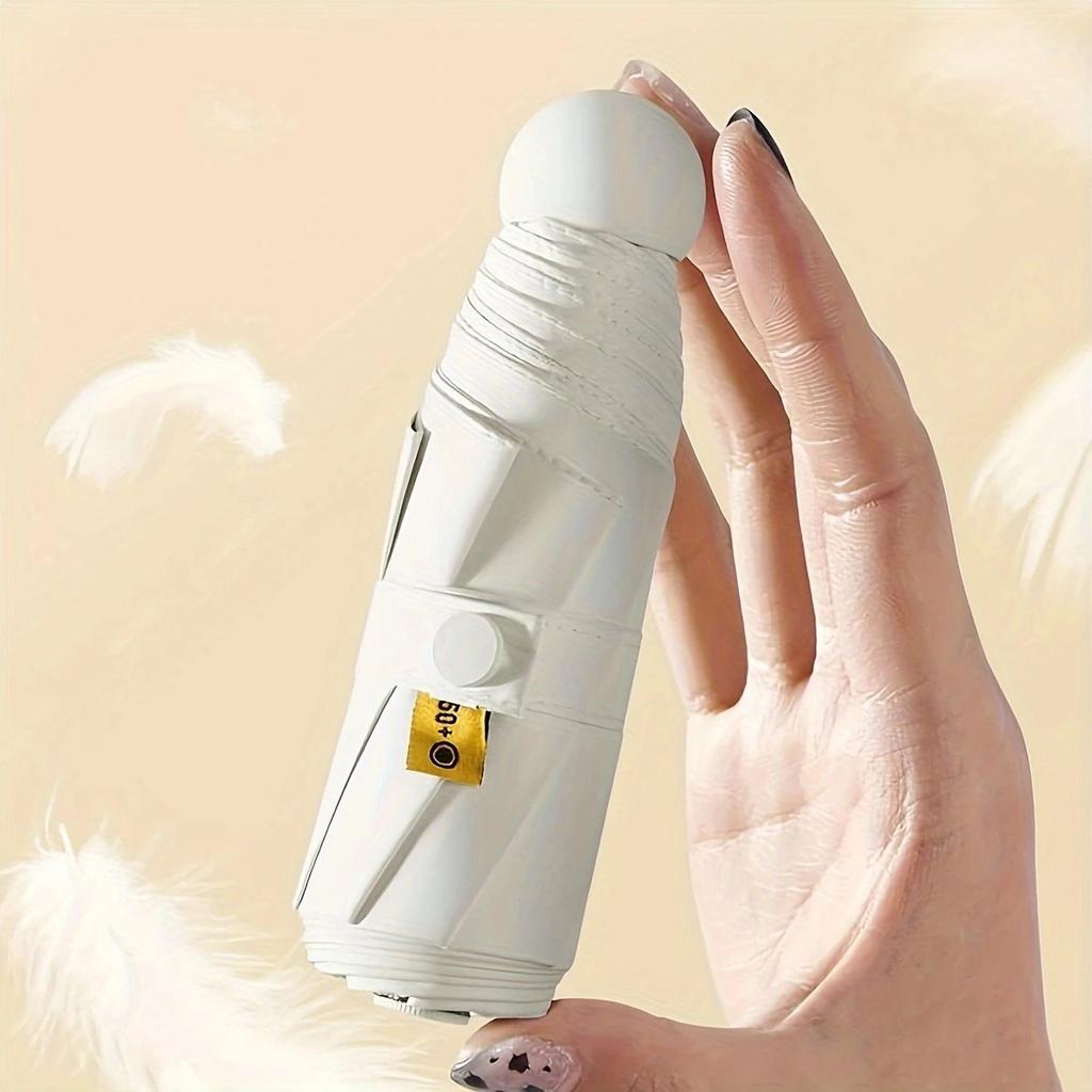 1 шт.-Маленький складной зонт от дождя Мини карманный Девочки Устойчивый к УФ-лучам Водонепроницаемый Портативный Дорожный Женский Зонт