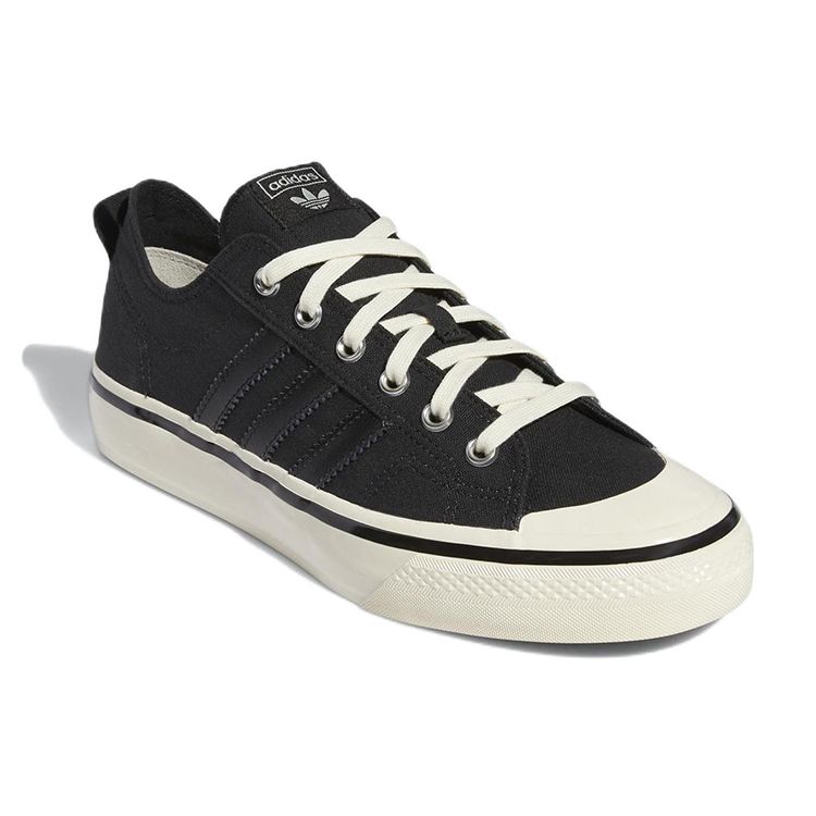 Adidas Nizza RF 74 Черно-белые кроссовки унисекс Core-Black Cloud-White Gum-Three GX8485
