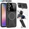 KEYSION Противоударный защитный чехол для Samsung A05S A04S A15 A05 A04 A04e A24, защитный чехол с кольцом и подставкой для камеры, чехол для телефона Galaxy M04