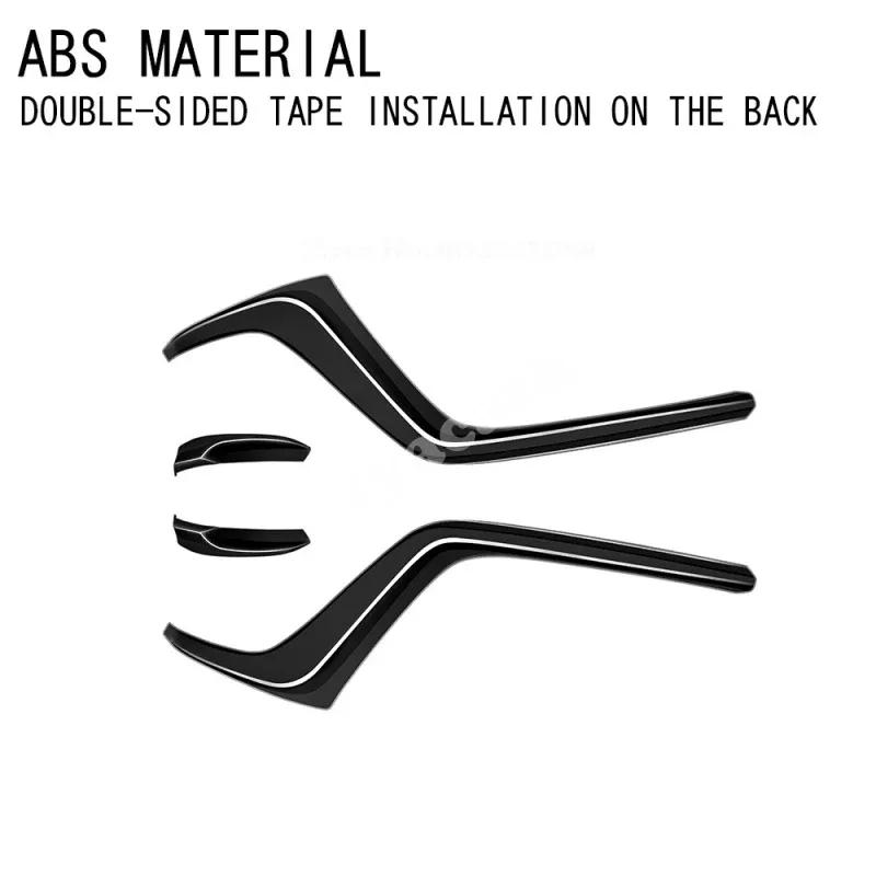 For mazda CX-60 CX60 CX-80 CX80 CX-90 CX90 2024 2025 ABS black Front Fog Lights Cover Head Headlights Lamp Stickers