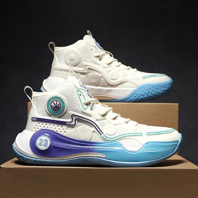 Four Seasons New Non-slip, Wear-resistant and Shock-absorbing Youth High-top, Breathable and Comfortable Sports Shoes Trend Practical Basketball Shoes