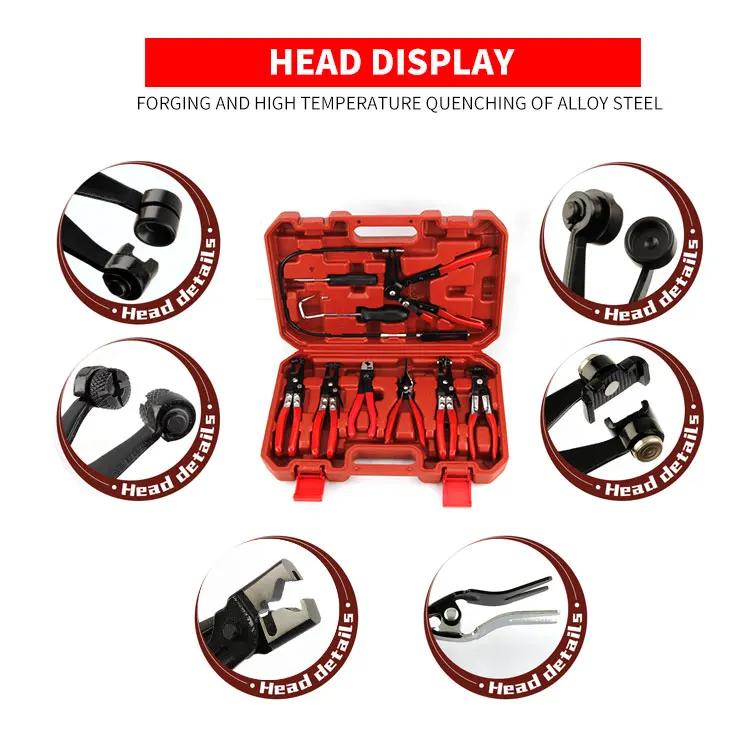 9 шт., набор плоскогубцев для автомобильного хомута, гибкий провод, тип кабеля, Соединительные хомуты для снятия сальника, отвертка, инструменты для ремонта автомобиля