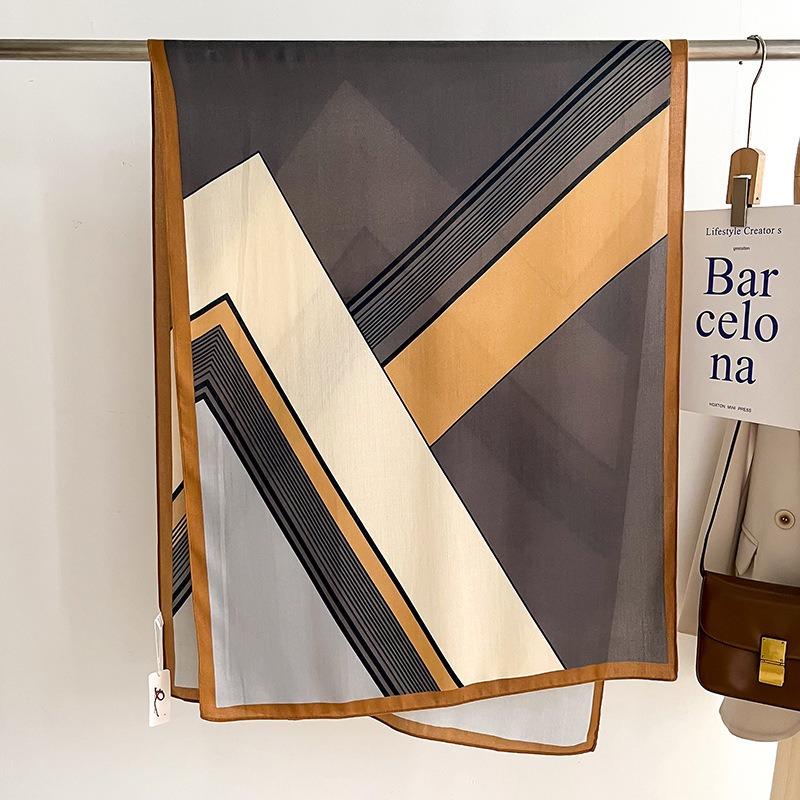 Модный женский шарф с цветами, тонкий, дышащий, мягкий, уютный, весенне-летний, ветрозащитный, солнцезащитный, дорожный шарф для женщин