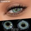 Funsachy 2pcs Color Contact Lenses for Eyes Natural Gray Colored Contact Lenses Yearly Fashion Lenses Brown Eyes Contact Lens
