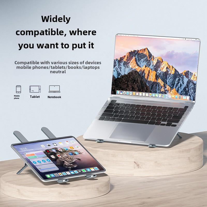 Portable Aluminum Laptop Stand with Dual Fans and Adjustable Height