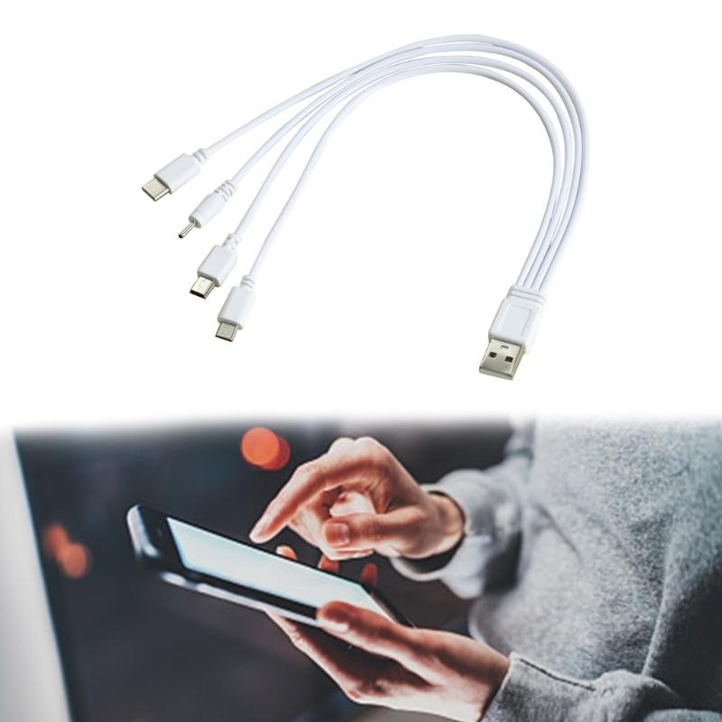 Multi Functional USB Charger Cable Universal USB Charging Cord 4 In 1 Cord for Mobiles Tablets Gaming Devices & Headsets