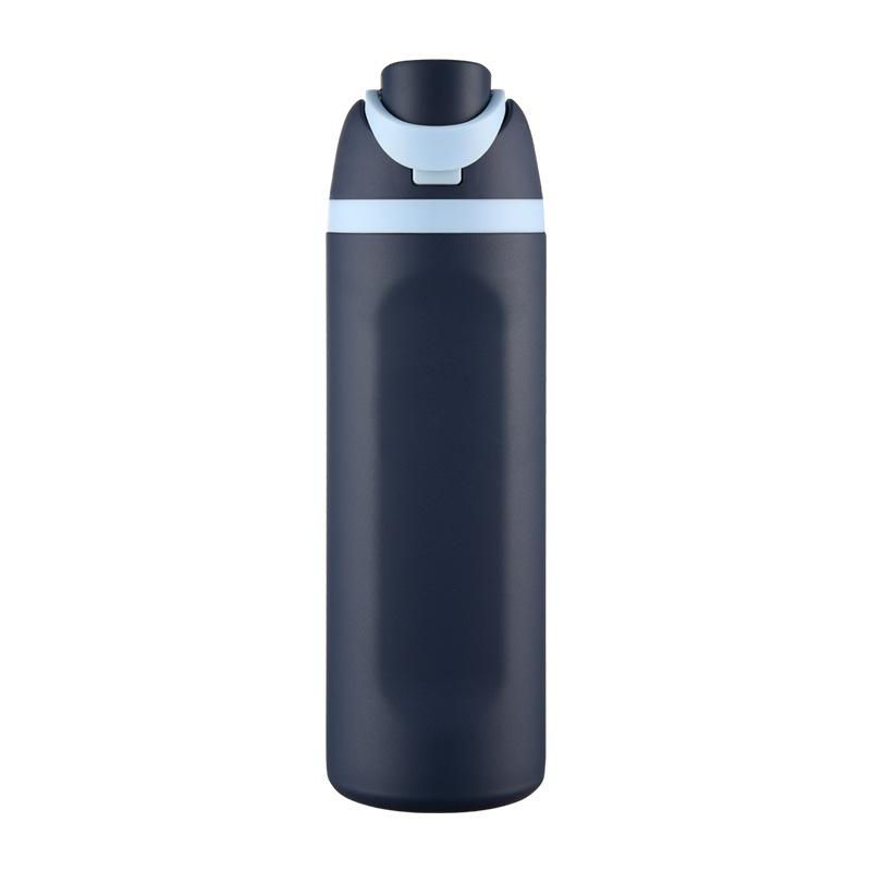 24 oz Portable Handheld Fruit Cup, Dual-Drink Design Sports Water Bottle with Straw, 304 Stainless Steel Vacuum Insulated