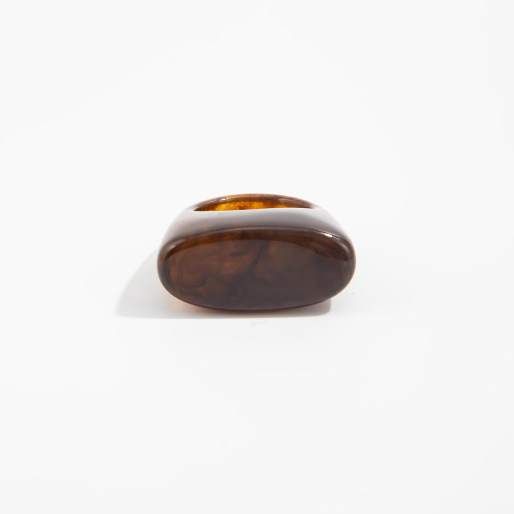 Модное градиентное кольцо из смолы с квадратной и треугольной огранкой, дизайнерское кольцо-лента в форме женской сумочки, повседневные минималистичные украшения в стиле INS