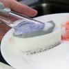Щетка для чистки кухни 2 в 1 Щетка для чистки с длинной ручкой и съемной щеткой Диспенсер для губки Щетка для мытья посуды Кухонные инструменты