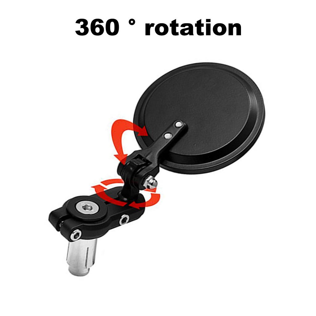 Universal Motorcycle Mirrors 3 Inch Round Folding Bar End Side Mirror Rearview Mirror For 22MM