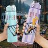 1PC Supertramp Colorful 750ml sports water bottle leakproof straw lid outdoor office home