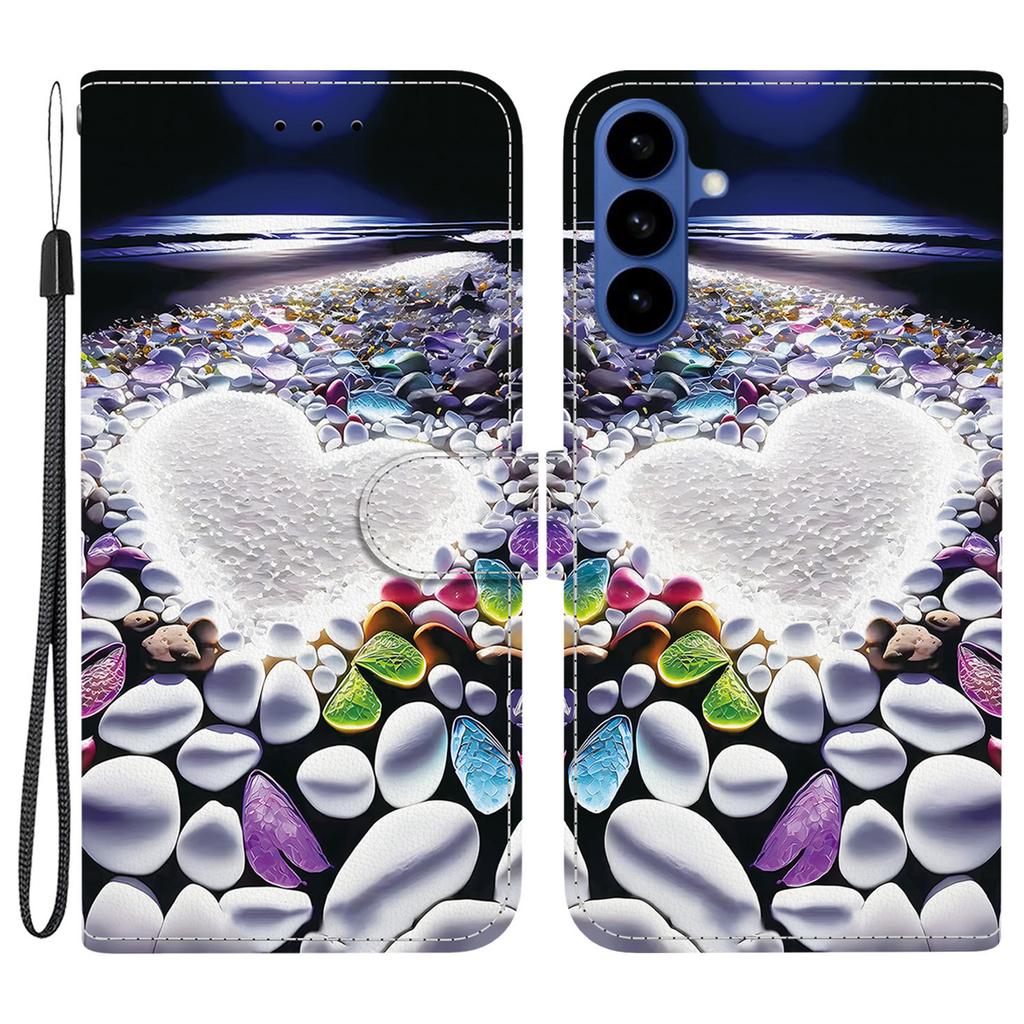 For Samsung Galaxy S26+ Case Pattern Printing Leather Flip Wallet Phone Cover with Lanyard