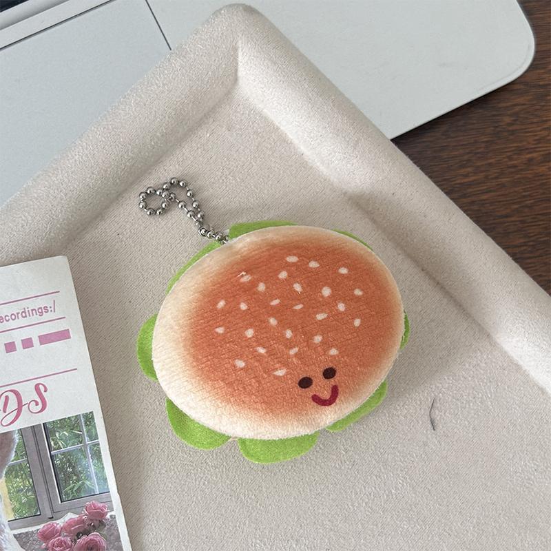 Мультяшный забавный плюшевый брелок милый креативный гамбургер хлеб кукла кулон брелок изысканный кавайный рюкзак украшение подарки