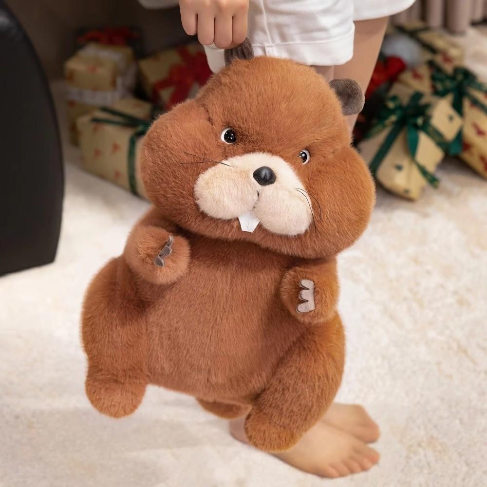 22-35 CM Cartoon Doll Soft Texture Warm Appease Doll Chubby Groundhog Doll For Children