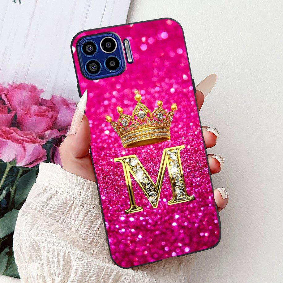Чехол для Motorola One 5G Популярные буквы Цветочная корона Мягкий силикон Ударопрочный ТПУ Чехол для пары Для телефона Moto One 5G 2020