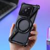 Чехол-бампер Eary Z-образной формы для Xiaomi 14/14Pro/14Ultra, металлический, безрамный, с магнитной рамкой, защитный чехол для телефона с подставкой, вращающейся на 360°