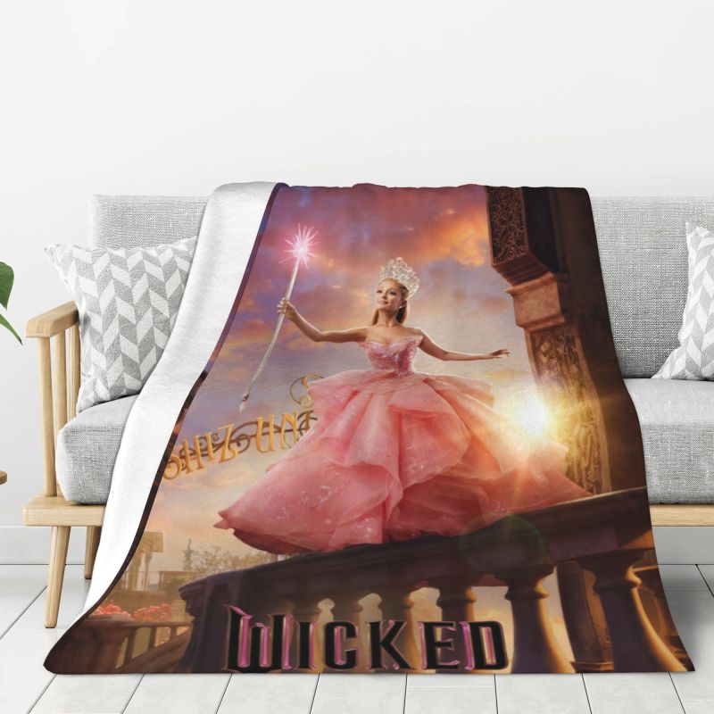 Персонализированное одеяло с 3D-печатью из мягкого фланелевого флиса 'Wicked Musical Movie' Теплое плед-одеяло для автомобиля, кровати, дивана, одеяло