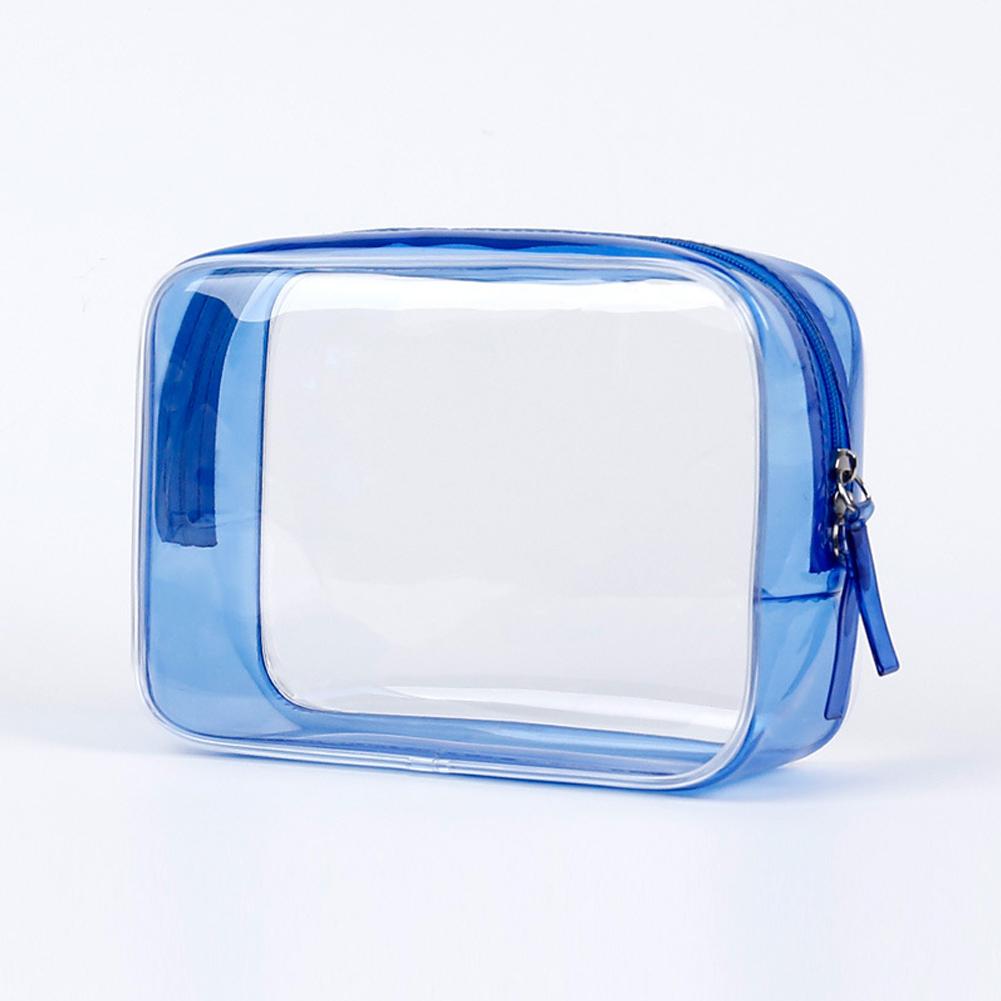 Travel Storage Bag Cosmetic Bag PVC Waterproof Transparent Cosmetic Cases Large Capacity Plastic Zipper Wash Bag