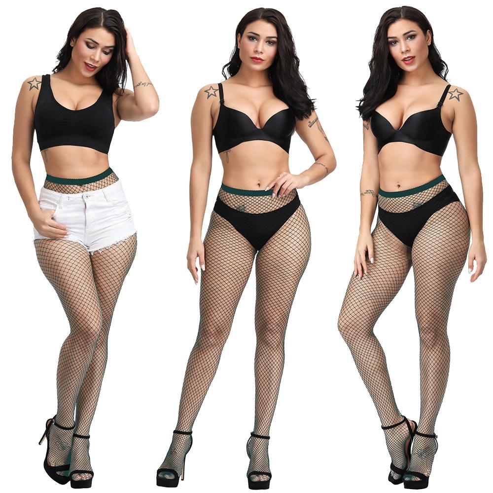 European and American style ultra-elastic plus-size fishnet pantyhose, unbreakable mesh, hot-selling item