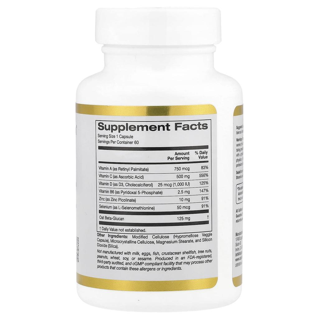 California Gold Nutrition, Иммунный комплекс +, 60 растительных капсул