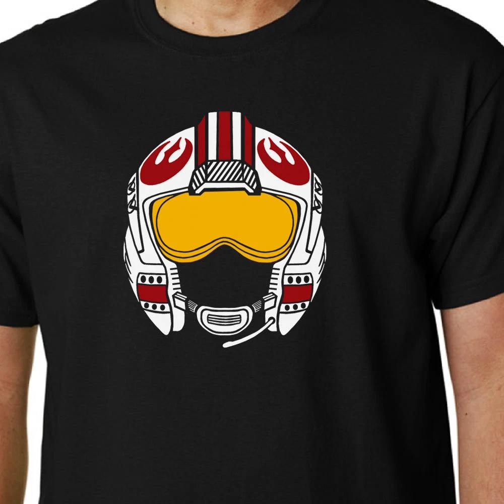 Luke X-Wing Helmet t-shirt STAR WARS JEDI SKYWALKER FORCE AWAKENS FIGHTER GEEK
