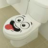 Shang Yi 3D Smiling Face PVC Toilet Sticker - Waterproof & Moisture-proof Decor.