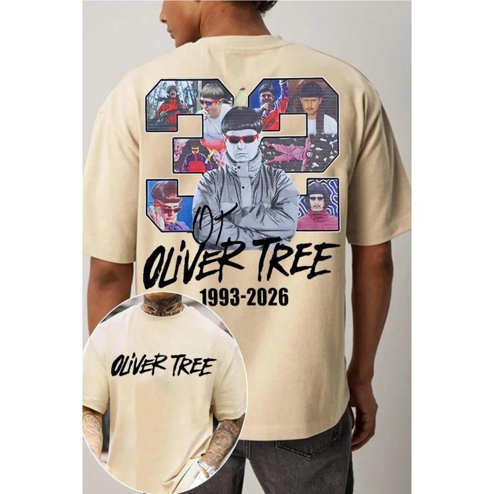 2026 Лето Горячая Распродажа Rip Oliver Tree Футболка Y2K Мужская Женская Повседневная Харадзюку Футболка Хип-Хоп Уличная Одежда Оверсайз Футболка