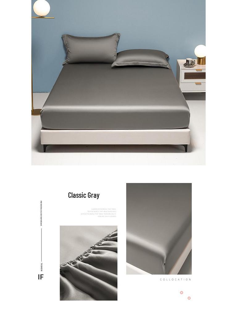 Простыня на резинке Tencel Four Seasons: Дышащий, Охлаждающий Наматрасник Телесного Цвета для Односпальных/Двуспальных Кроватей.