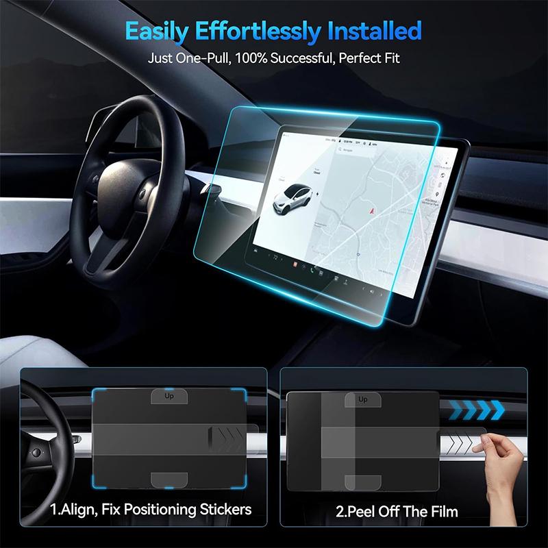 Для Tesla Model Y Juniper Model 3 Highland 2025 2026 16-дюймовый HD-экран центральной консоли Закаленное стекло Защитная пленка Аксессуары