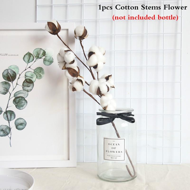 Новые естественно высушенные хлопковые стебли, искусственные цветы, наполнитель, цветочный декор, искусственные цветы, День Святого Валентина