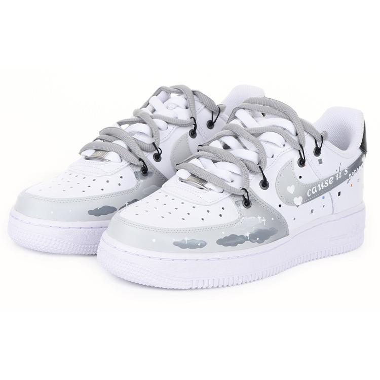 Nike Air Force 1 '07 Air Force 1 Термозащита Низкие Кеды для скейтбординга Мужские Серый Белый CW2288-111(Команда-S-КОРОБКА)