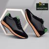 Fashion Large Size Unisex Cowhide Sneakers Elevator Shoes Hidden Height Increasing Shoes Men 5CM Sports Casual Oxfords Women Heightening