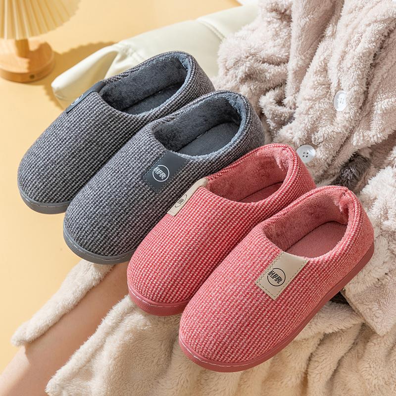 Winter Warm Shoes Woman Men Indoor Slippers Soft Plush Lovers Home Floor Slipper Anti-slip Ladies Bedroom Slides