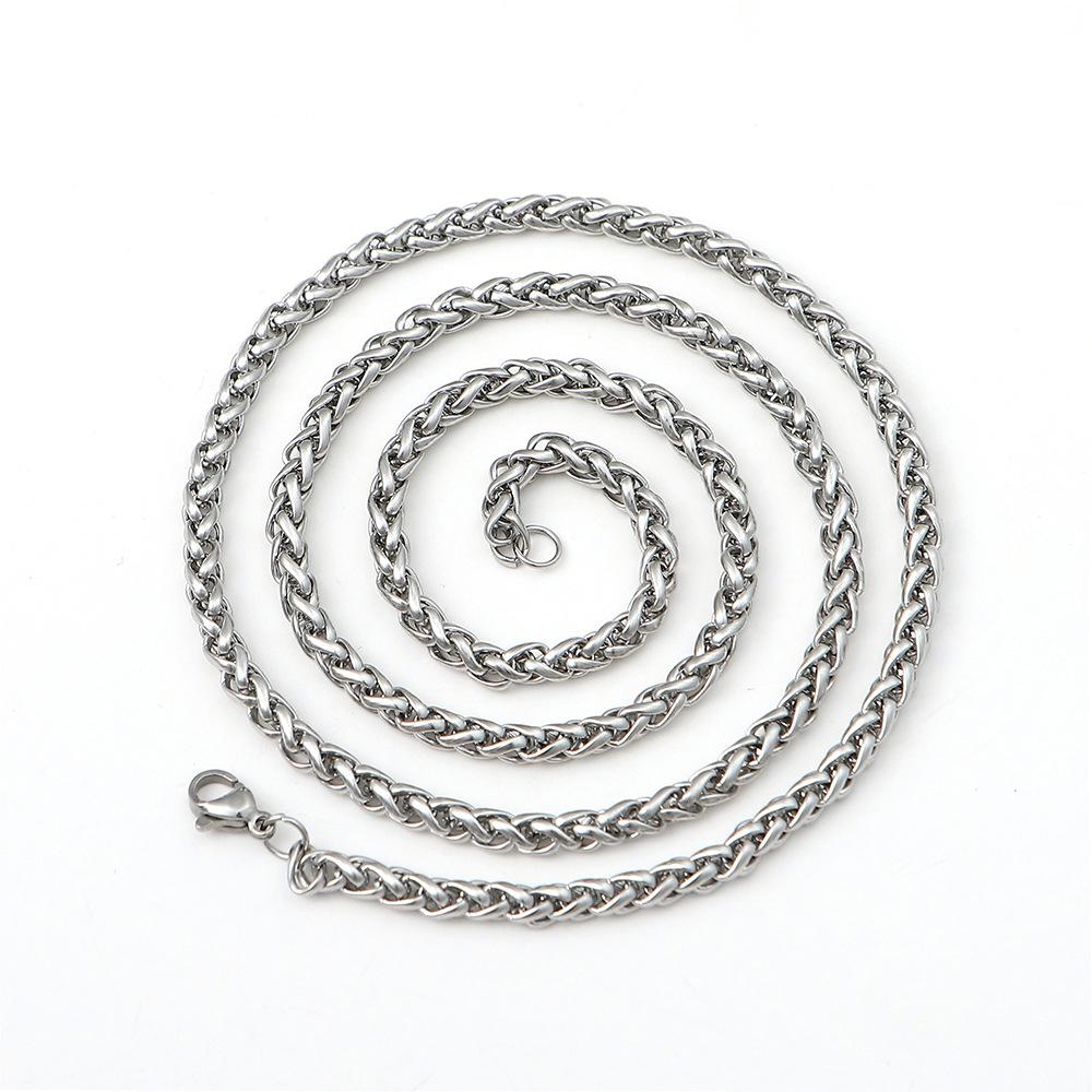 Властное ожерелье с кулоном в виде головы волка из нержавеющей стали, мужские аксессуары в стиле панк 